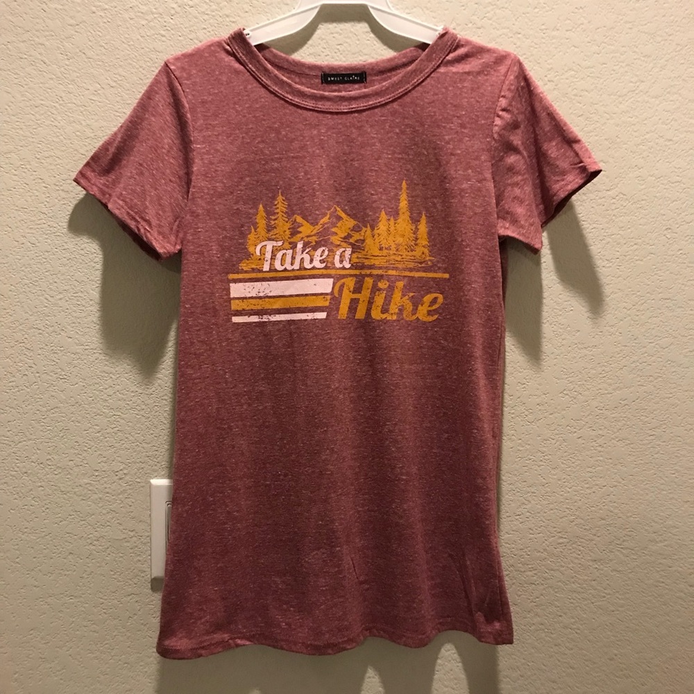 Brand New women's TAKE A HIKE Lake Mountain Tee